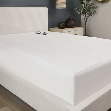 Sunbeam Restful Quilted Electric Heated Queen Size Mattress Pad, 60" x 80", 12 Heat Settings, 12-Hour Selectable Auto-Off, Machine Washable