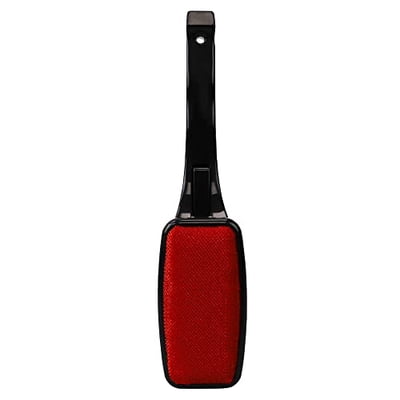 Lint Remover for Pet Hair by Home Basics: Swiveling Lint Brushes for Clothes and Furniture | Plastic Garment Brush (Red)
