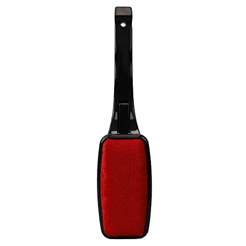 Lint Remover for Pet Hair by Home Basics: Swiveling Lint Brushes for Clothes and Furniture | Plastic Garment Brush (Red)