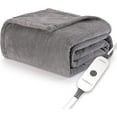 thumbnail image 1 of Sunbeam Royal Luxe Dove Grey Heated Personal Throw Blanket Adjustable, 1 of 9