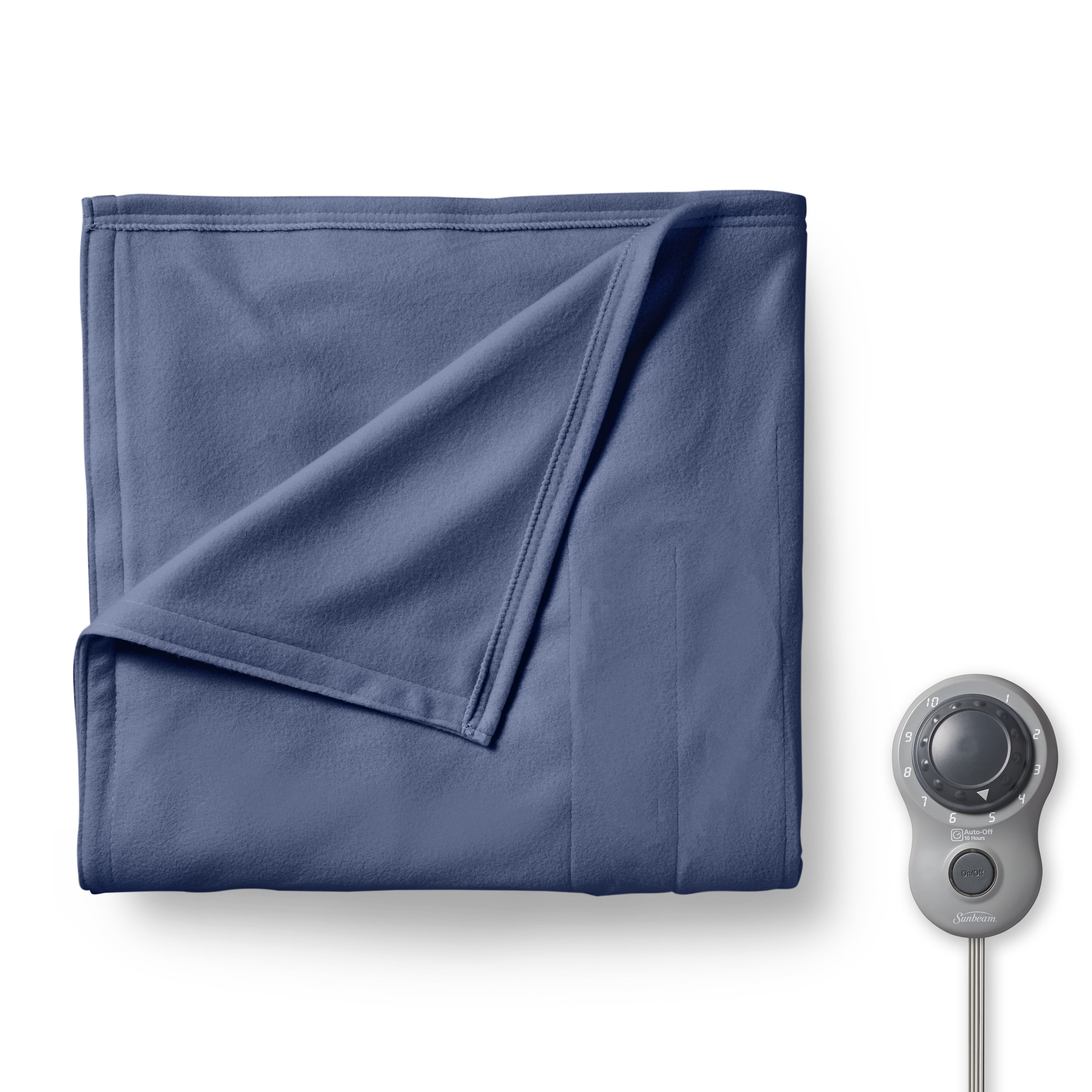 Sunbeam Royal Ultra Admiral Blue Heated Blanket 10 Heat Settings, Full