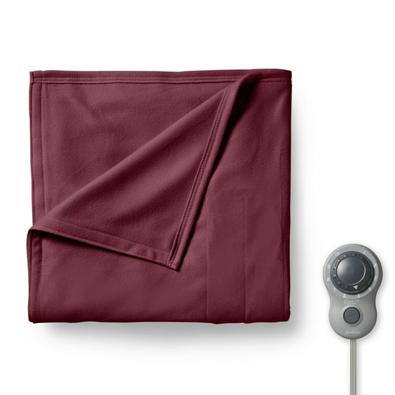 Sunbeam Royal Ultra Cabernet Heated Blanket 12 Heat Settings, Full