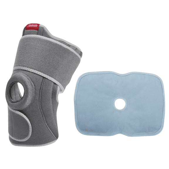 Sunbeam SelectRelief Extended Therapy Heating Pad Knee Relief Bundle | Heated Knee Brace with Extra Gel Pack