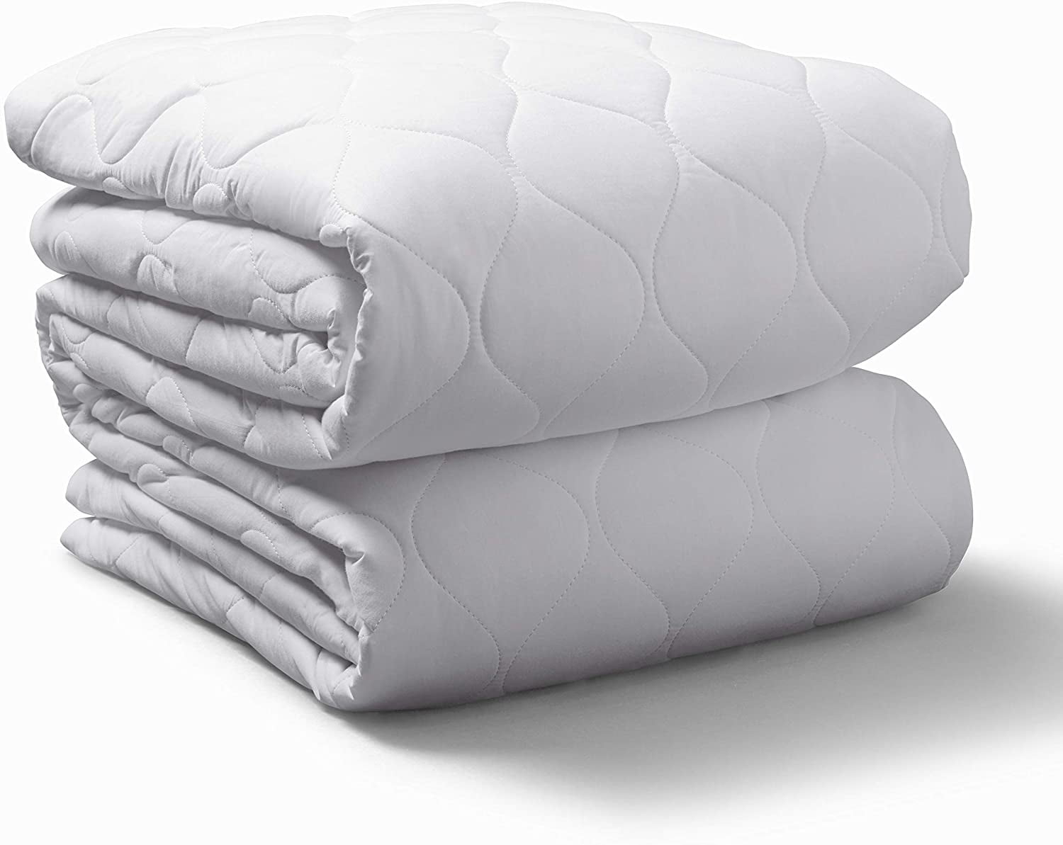 Sunbeam thermofine quilted fiasco striped heated electric mattress pad