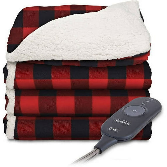 Sunbeam Sherpa to Microplush 60" x 50" Electric Heated Throw Blanket, 1 Each