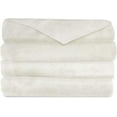 thumbnail image 1 of Sunbeam Soft and Plush Heated Velvet Throw Blanket, White, 1 of 5