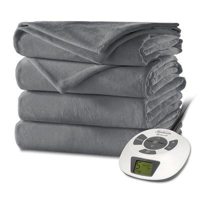Sunbeam xl velvet plush electric fleece throw hotsell