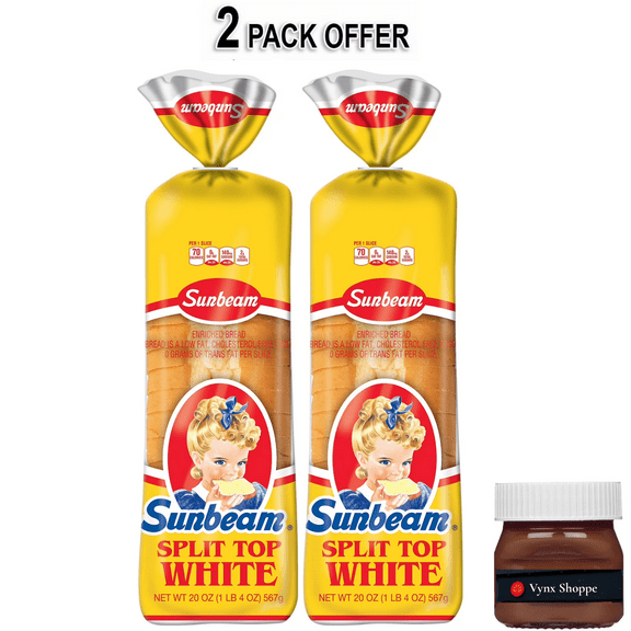 Sunbeam Split Top White Bread, Sandwich Bread Loaf, 20 Oz