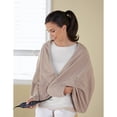 thumbnail image 1 of Sunbeam TCFQR-783-44 Premium Luxury Royal Mink Chill-Away Heated Wrap Sand, 1 of 4