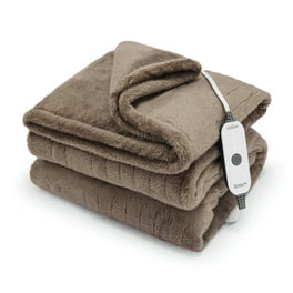 Sunbeam Electric Blanket Queen 84 x 90 10 Heat Levels Gray Violet Walmart