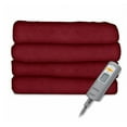 thumbnail image 1 of Sunbeam Velvet Plush Electric Heated Throw Blanket 60' x 50' (Red), 1 of 1