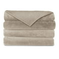 thumbnail image 1 of Sunbeam Velvet Plush Electric Heated Throw Blanket Sand, 1 of 4