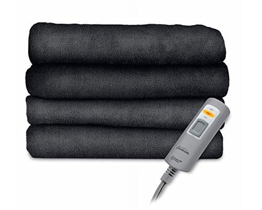 Sunbeam Velvet Plush Heated Throw Blanket 60' x 50' (Various Colors) (Gray)