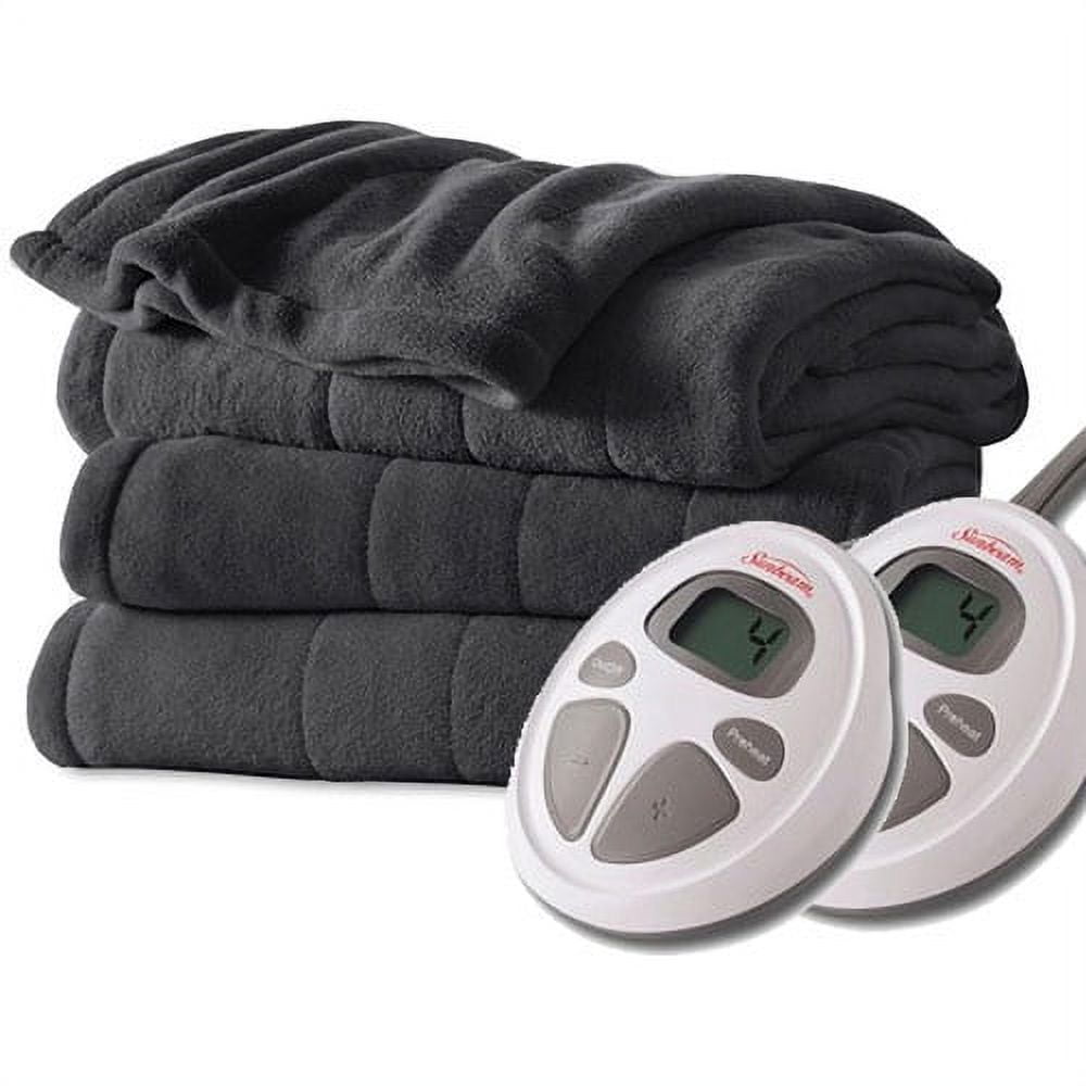 Sunbeam Velvet Plush King Electric Heated Blanket 1 Each Walmart