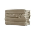 Sunbeam Velvet Plush Twin Heated Blanket, Mushroom