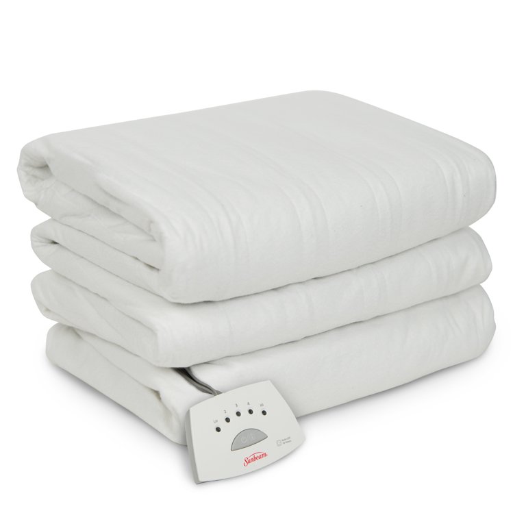 Sunbeam White Heated Mattress Pad, Twin - Walmart.com