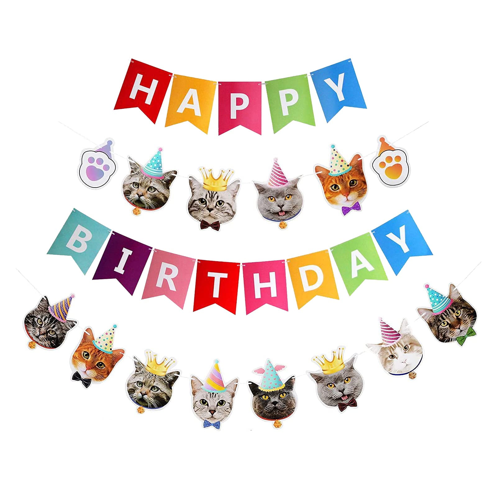 Sunbeauty Purrfect Kitten Theme Kids' Cat Birthday Decor Kit with Kitty