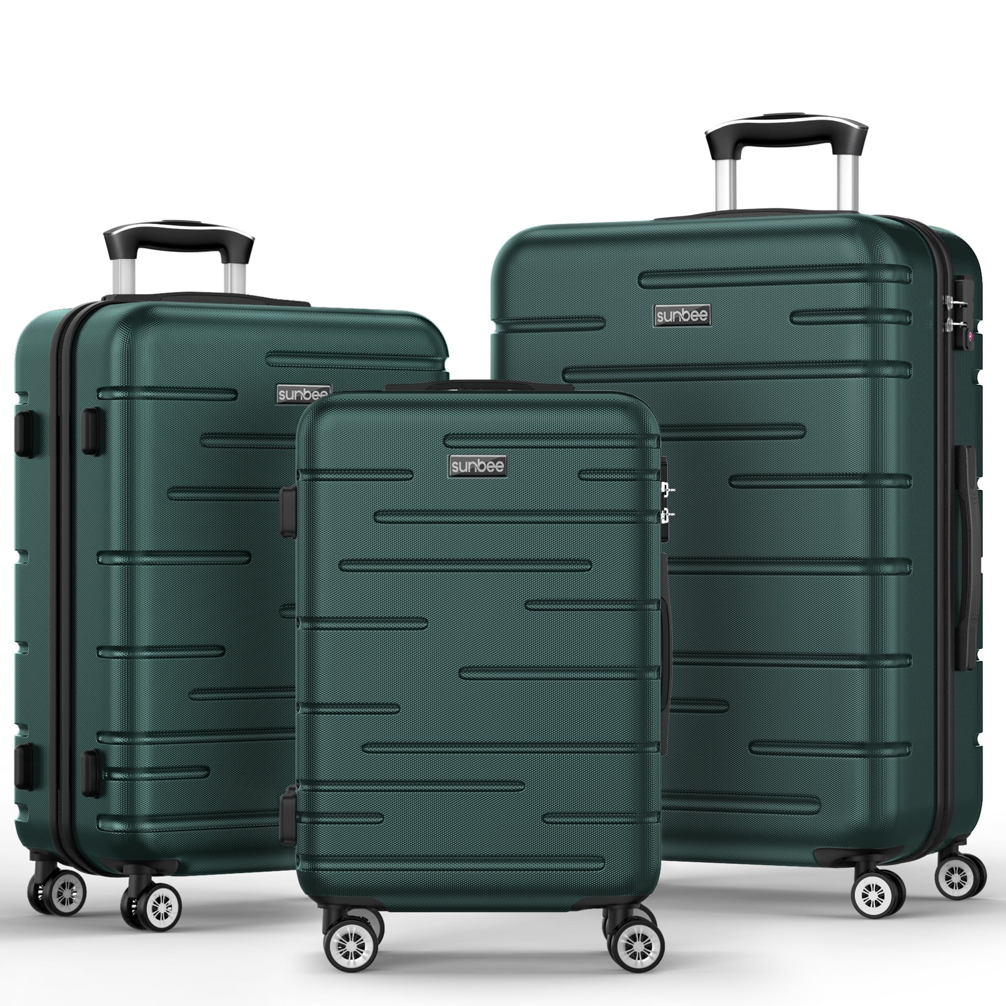 Sunbee Hardshell 3 Piece Luggage Sets, ABS Suitcase with TSA Lock, Spinner Wheels, Orange - Walmart Business Supplies Sunbee Hardshell 3 Piece Luggage Sets, ABS Suitcase with TSA Lock, Spinner Wheels, Orange - Walmart Business Supplies
