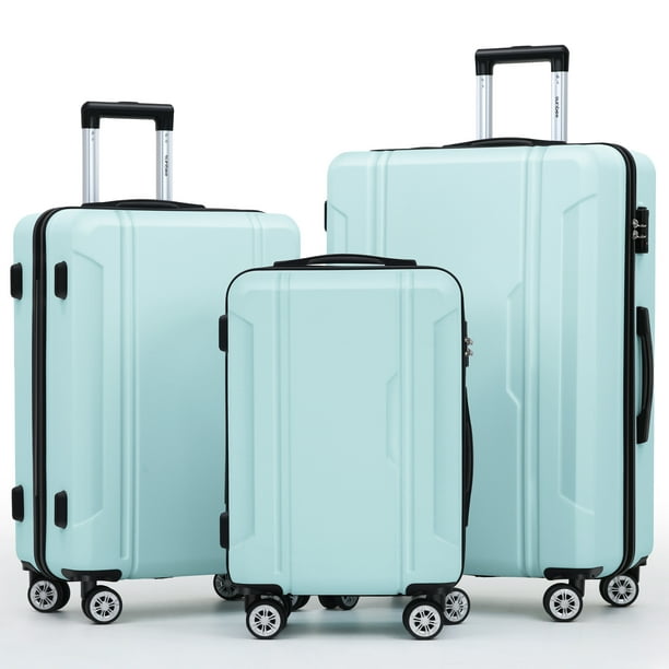 Sunbee 3 Piece Luggage Sets Hard Shell Suitcase Set with TSA Lock ...