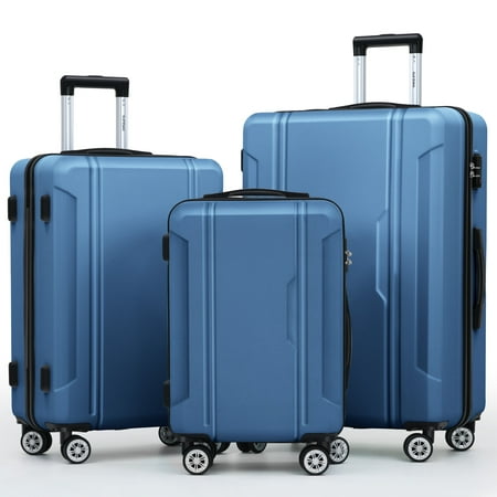 Sunbee 3 Piece Luggage Sets Hard Shell Suitcase Set with TSA Lock Durable Spinner Wheels