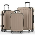 thumbnail image 1 of Sunbee 3 Piece Luggage Sets Hardshell Lightweight Suitcase with TSA Lock Spinner Wheels, Champagne, 1 of 10