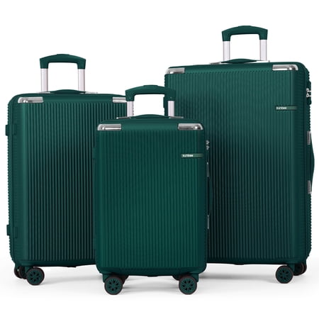 Sunbee Hardside Luggage Set 3 Piece Set Lightweight Suitcase with TSA Lock Spinner Wheels