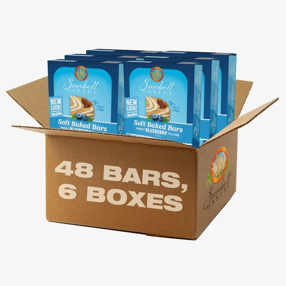 Sunbelt Bakery Blueberry Soft Baked Bars, 48 Bars (6 Boxes), 66.0 oz