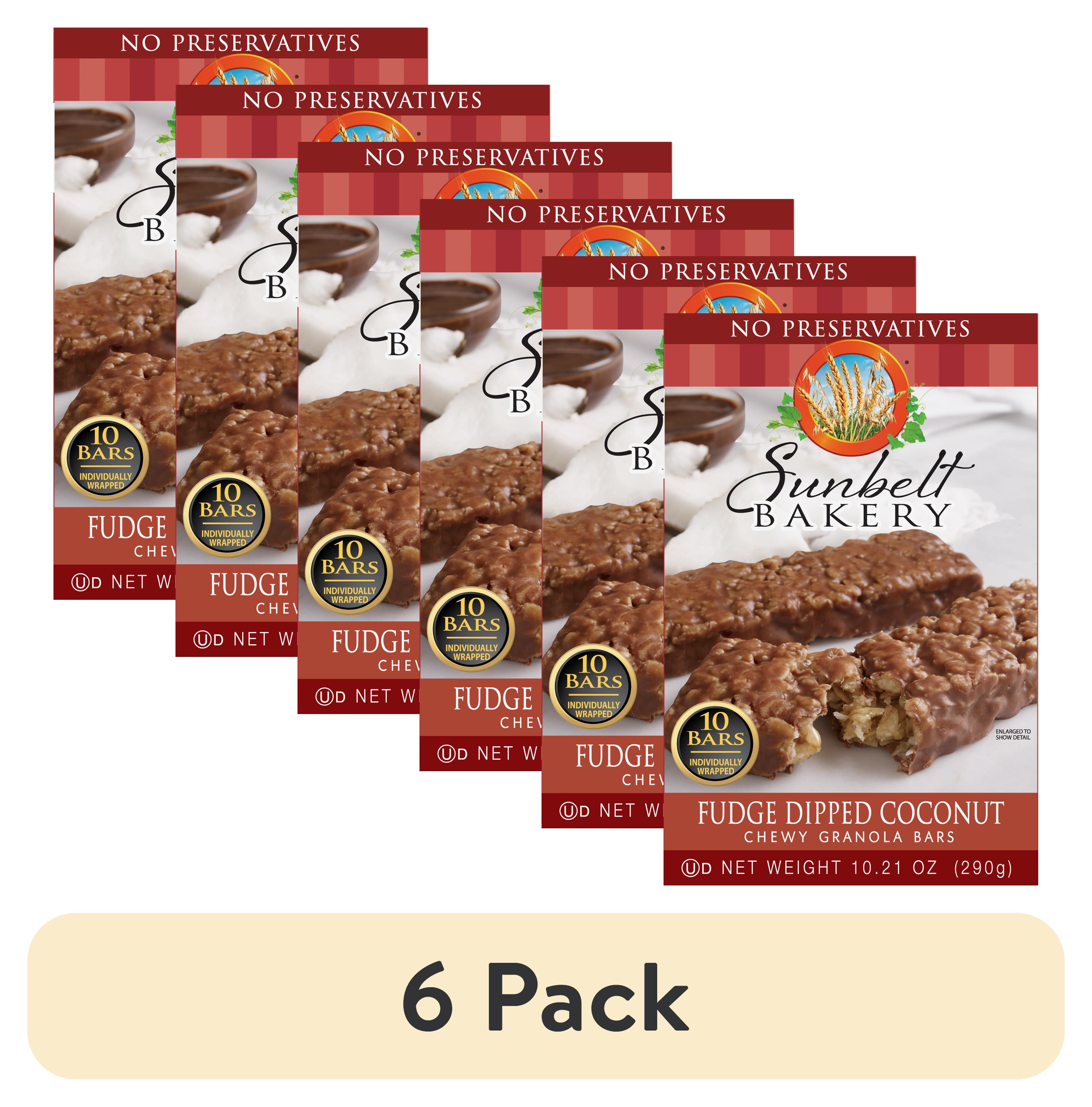 (6 pack) Sunbelt Bakery Chewy Granola Bars, Fudge Dipped Coconut, 10 Ct