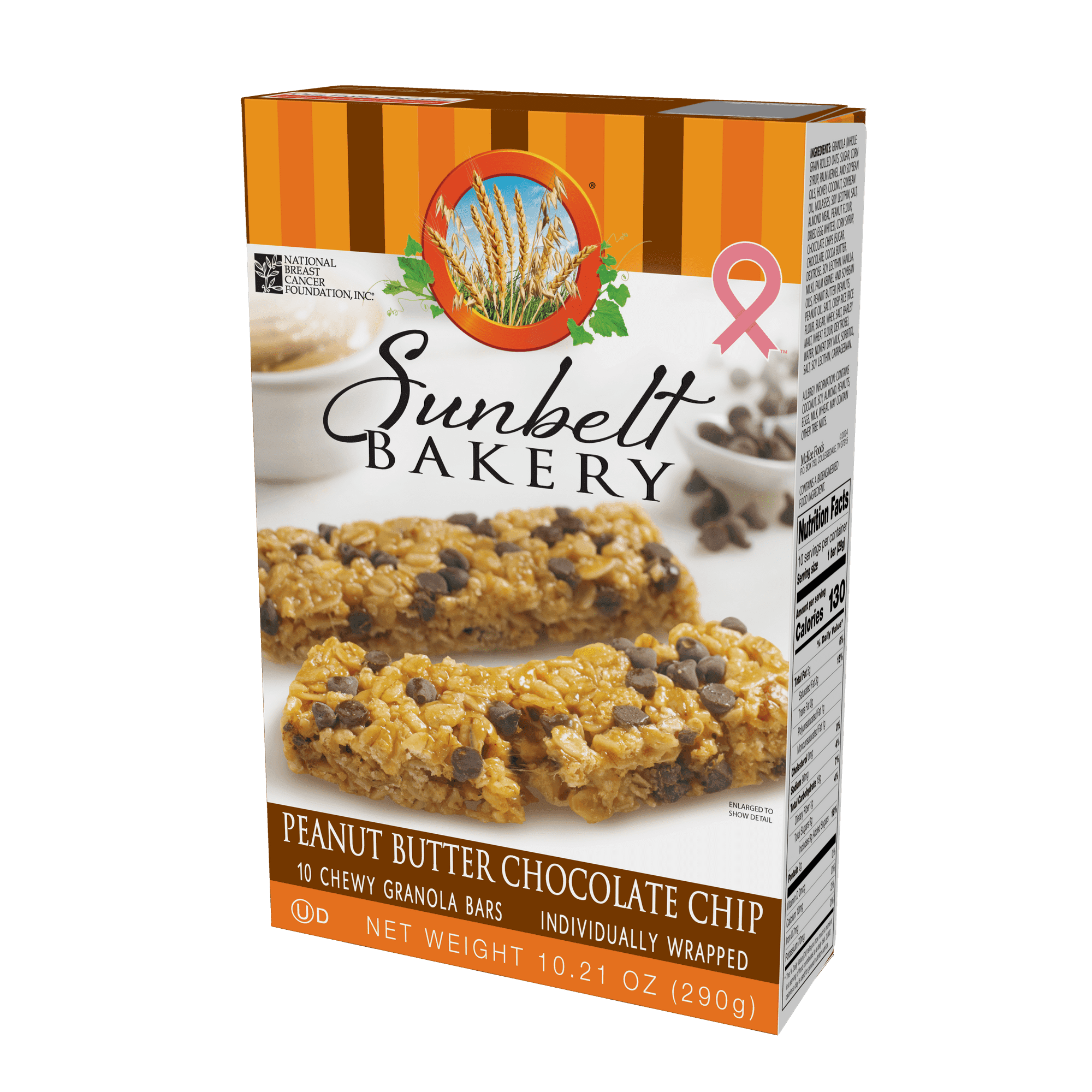 Sunbelt Bakery Chewy Granola Bars, Peanut Butter Chocolate Chip, 10 Ct(2 Packs)