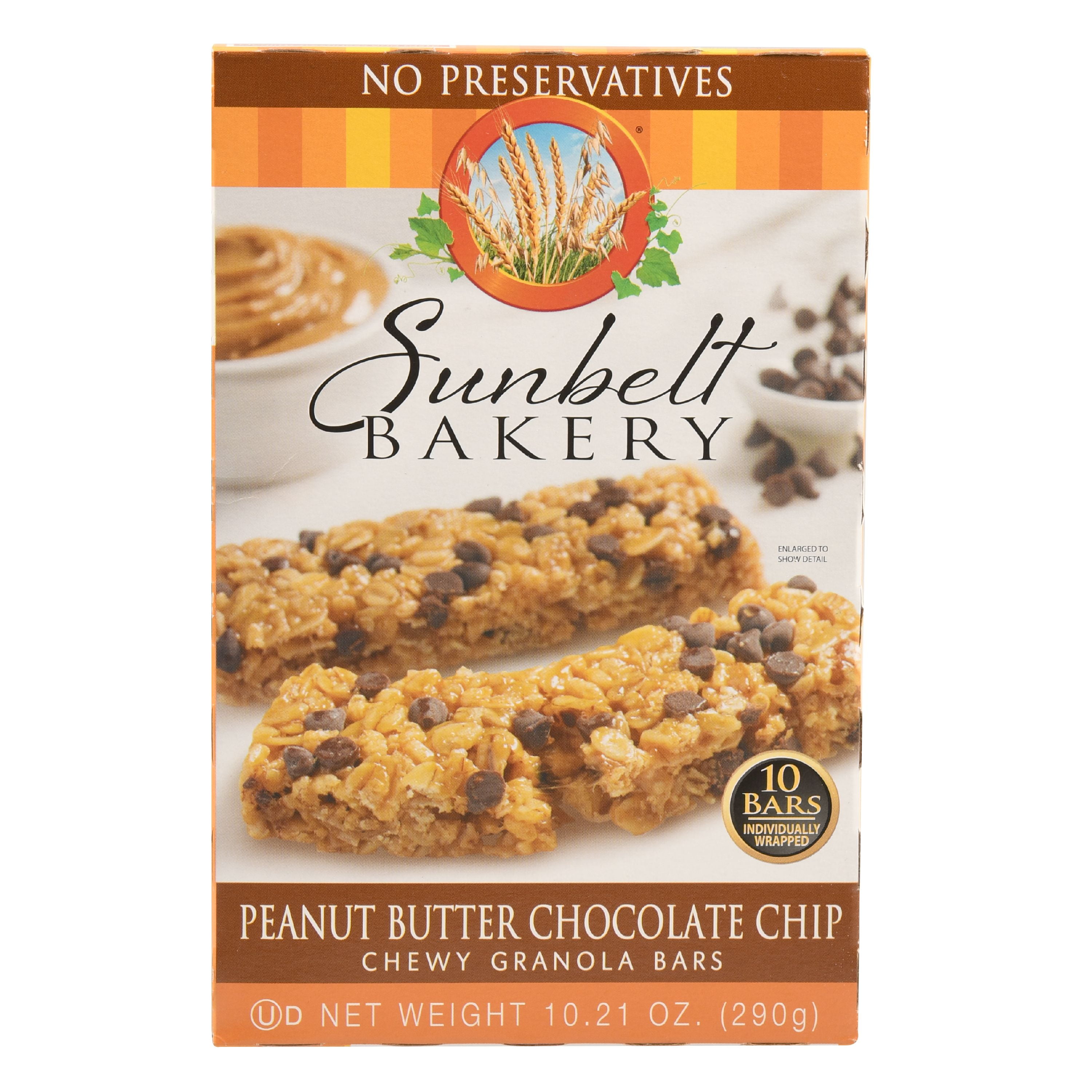 Sunbelt Bakery Chewy Granola Bars, Peanut Butter Chocolate Chip, 10 Ct