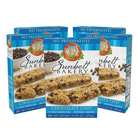 Sunbelt Bakery Chocolate Chip Chewy Granola Bars, 50 - 1.0 OZ Bars (5 Boxes)