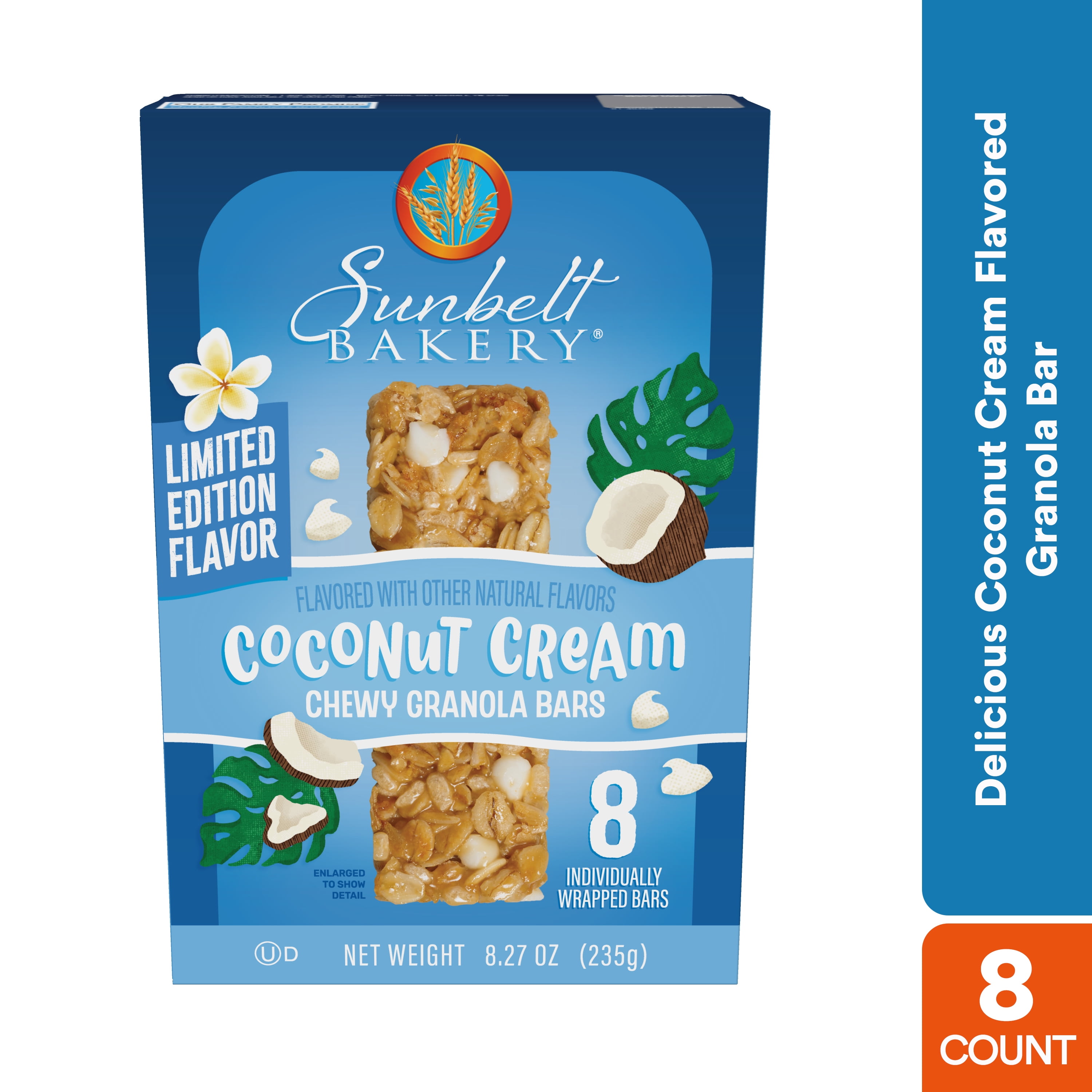 Sunbelt Bakery Coconut Cream Chewy Granola Bars, Coconut, 8 Bars
