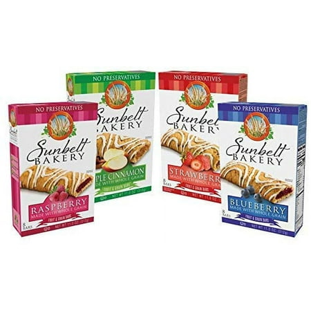 Sunbelt Bakery Fruit & Grain Cereal Bars, 4 Flavor Variety Pack, No Preservatives (32 Bars),8 Count (Pack of 4)