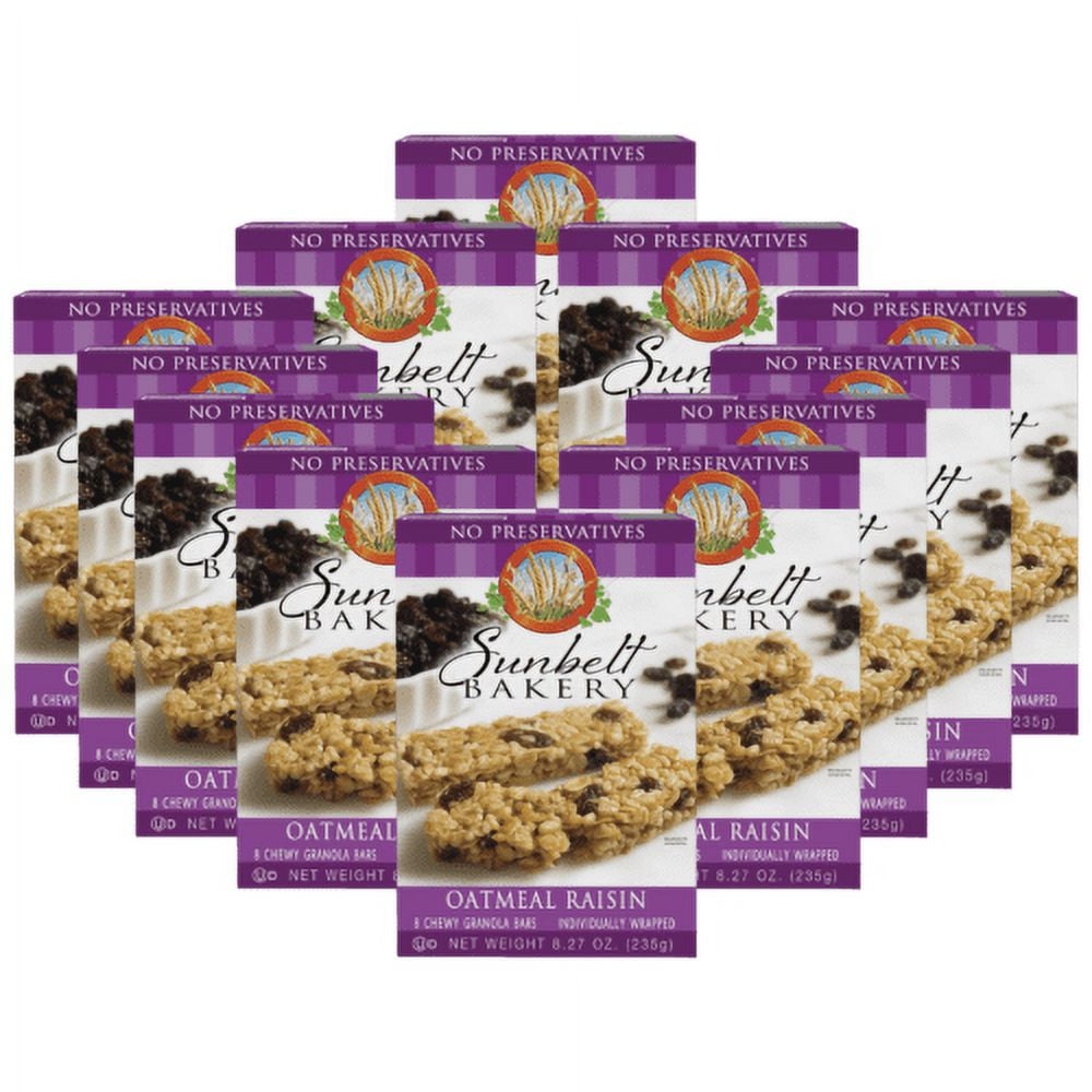 Sunbelt Bakery Oatmeal Raisin Chewy Granola Bars, 12 Boxes