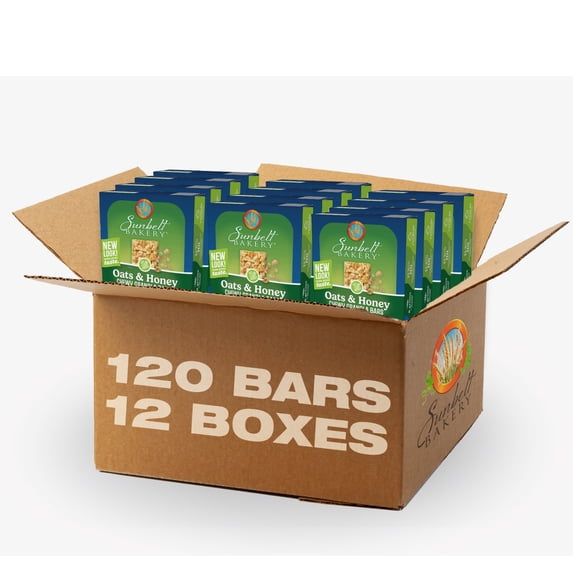 Sunbelt Bakery Oats & Honey Chewy Granola Bars, 120 bars (12 Boxes), 114 oz