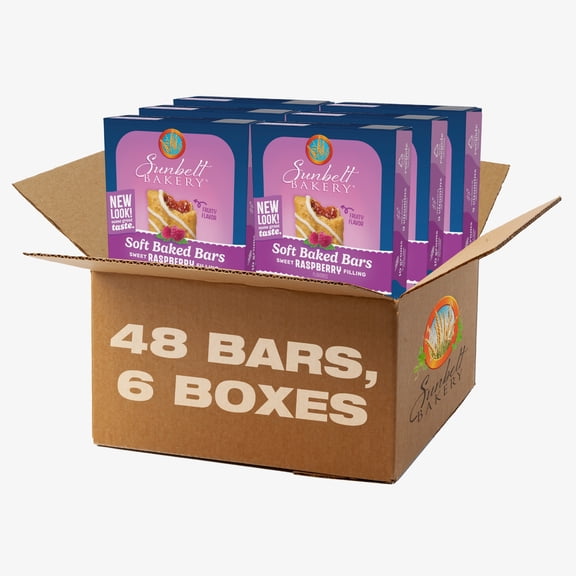 Sunbelt Bakery Raspberry Soft Baked Bars, 48 Bars (6 Boxes), 66.0 oz