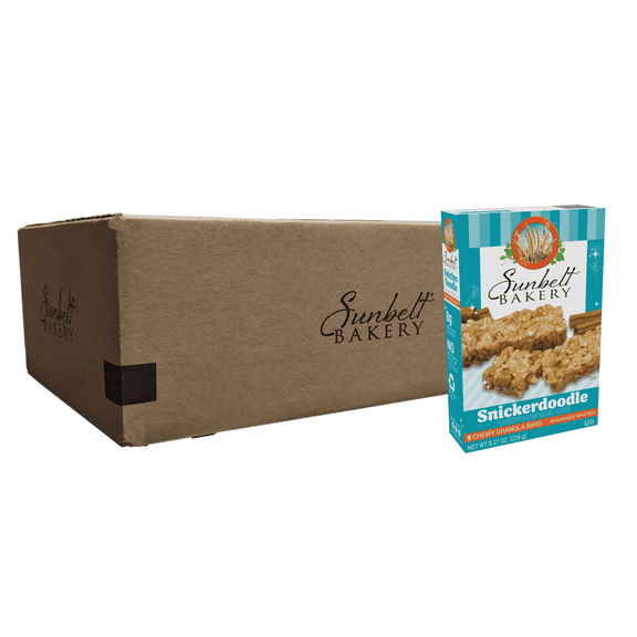 Sunbelt Bakery Snickerdoodle Chewy Granola Bars, 12 Boxes, 96 Individually Wrapped