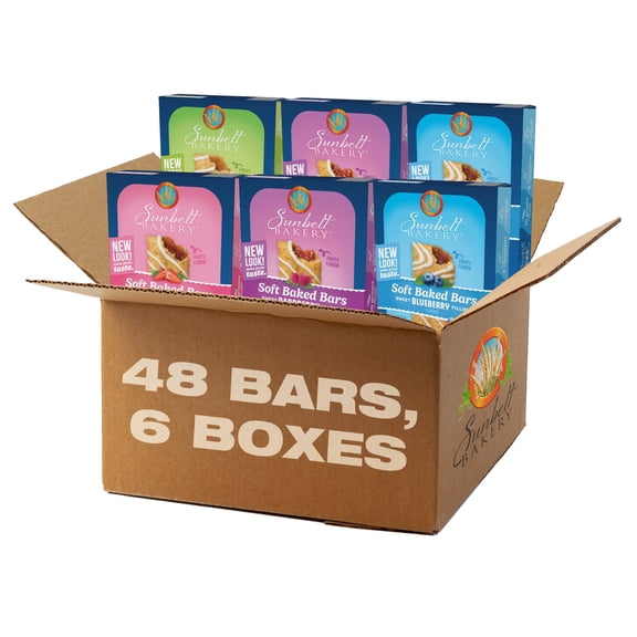 Sunbelt Bakery Soft Baked Bar Pack, 4 Flavor Variety Pack, 48 bars, 66.0 oz.