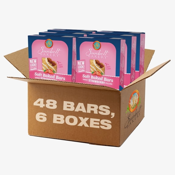 Sunbelt Bakery Strawberry Soft Baked Bars, 48 Bars (6 Boxes), 66.0 oz