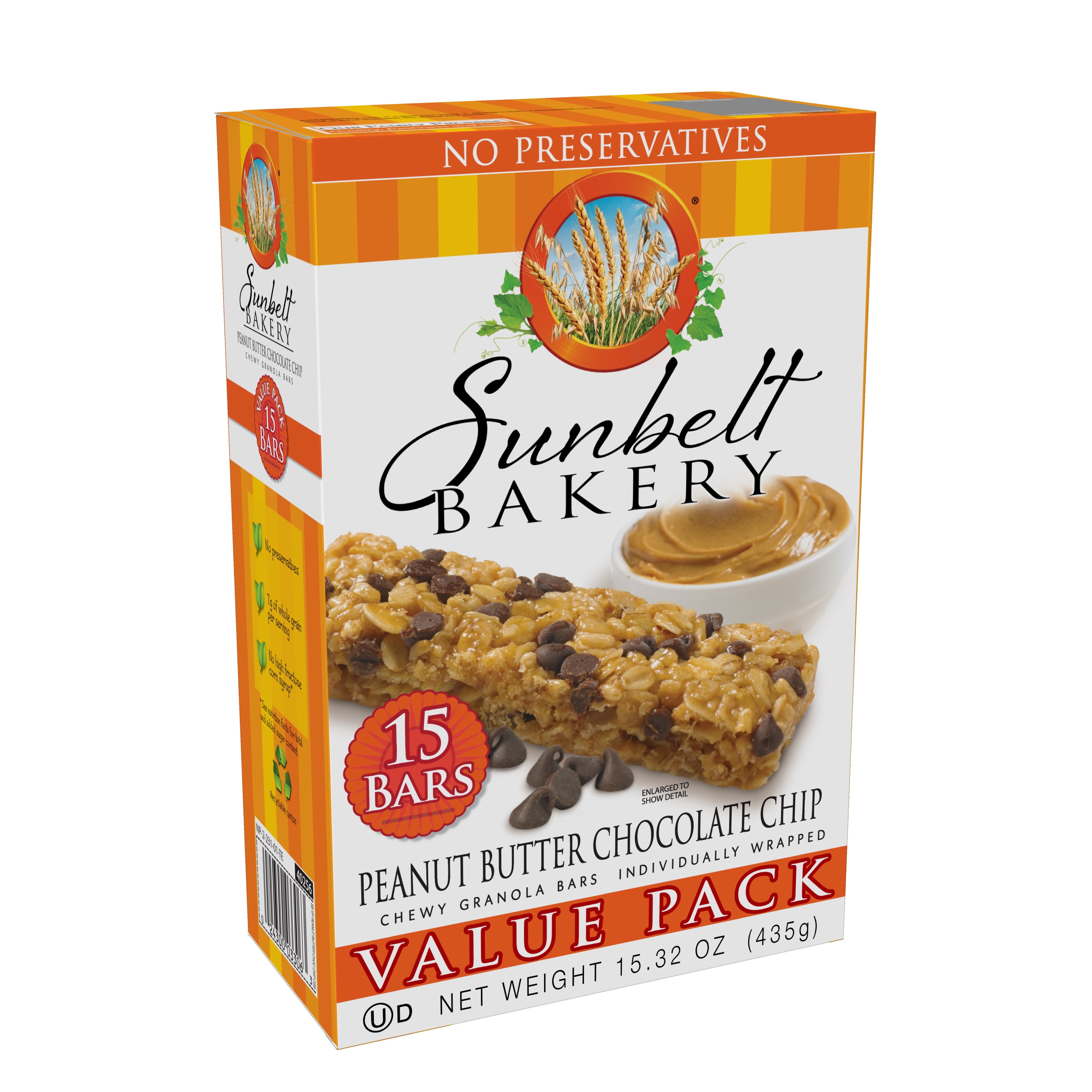 Sunbelt Bakery Value Pack Peanut Butter Chocolate Chip Chewy Granola Bars