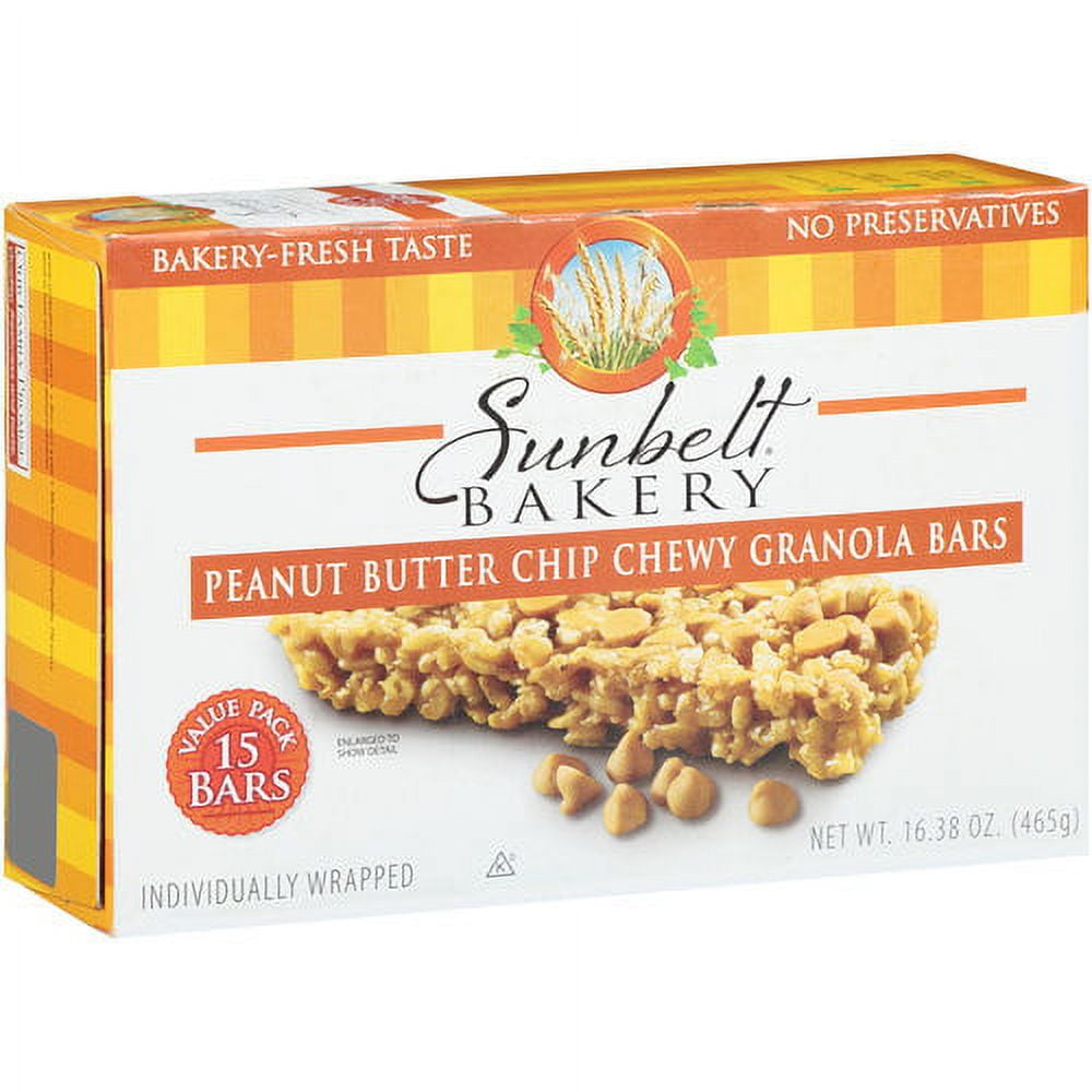 Sunbelt Chewy Peanut Butter Chip Granola Bars, 15 ct, 16.38 oz
