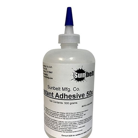 Sunbelt Mfg. Co. Instant Adhesive Super Glue 50x, (Cyanoacrylate Glue)