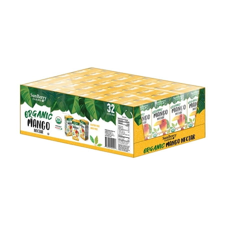 Sunberry Farms Organic Mango Nectar, 6.75 Fl oz, 32 Pack
