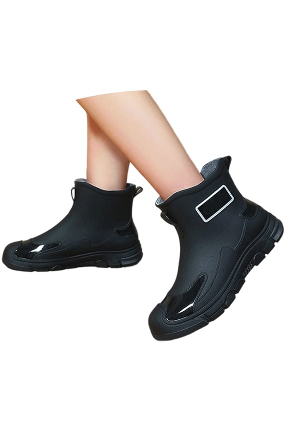 Fashionable Women's Rain Shoes Summer Short Ankle Boots Casual Footwear For Everyday Use Rain Boots Collar Gardening Boots Ultra Lightweight Portable Garden Shoes