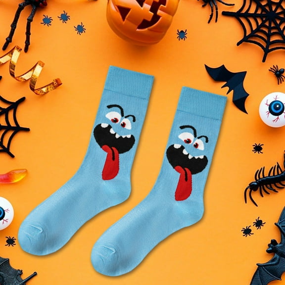 Sunbona Funny Cartoon Skateboard Print Unisex Knee High Socks Casual Stockings For Men And Women Comfortable Breathable Daily Wear