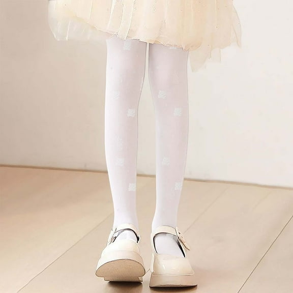 Sunbona Girls Summer Tights Soft Dance Pantyhose Thin Non Run Bear Pattern Comfortable Stretchable