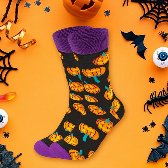 Sunbona Halloween Novelty Stockings Cartoon Print Knee High Socks For Men Women Unisex Fashion Comfortable Stretchable Daily Wear Seasonal Design