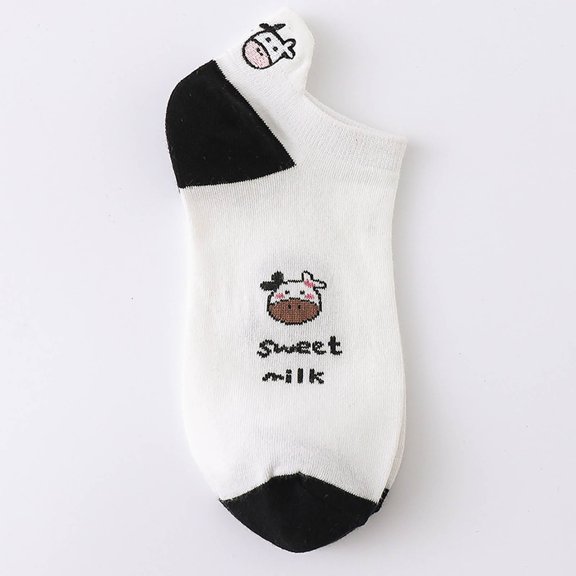 Sunbona Women's Ankle Socks Low Cut Breathable Comfortable Casual Socks With Cute Embroidery Korean Style Japanese Cartoon Design