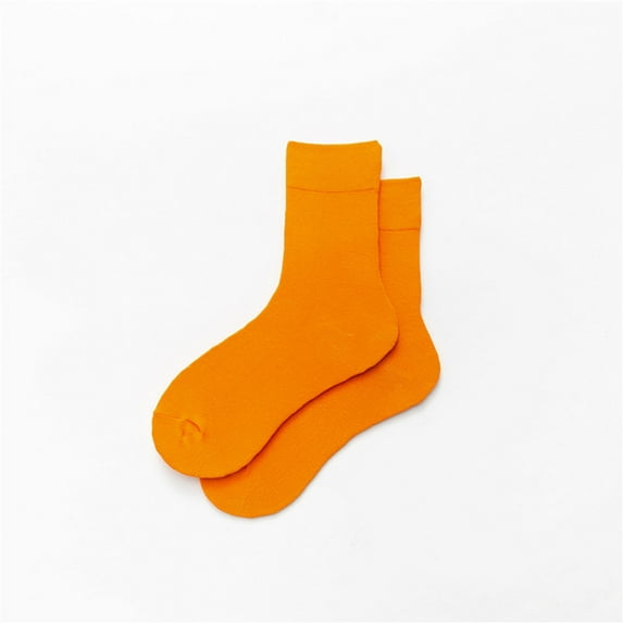 Sunbona Women's Mid Crew Solid Color Casual Socks For Everyday Wear Comfortable Stackable Ankle Socks Soft Breathable Fashion Socks For Women