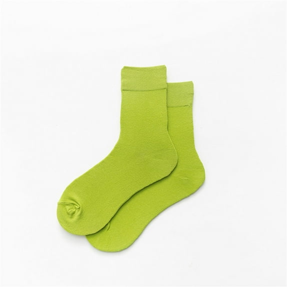 Sunbona Women's Mid Crew Solid Color Casual Socks For Everyday Wear Comfortable Stackable Ankle Socks Soft Breathable Fashion Socks For Women